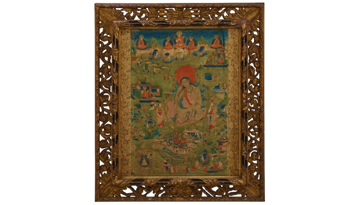 Thangka of Milarepa on auction