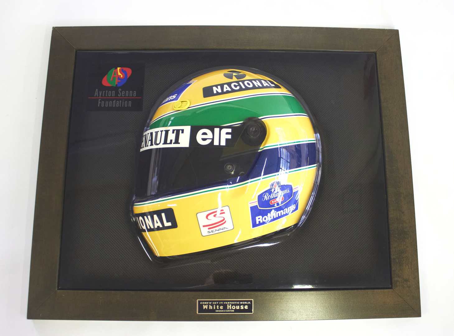 WHITE HOUSE Ayrton Senna's helmet, replica