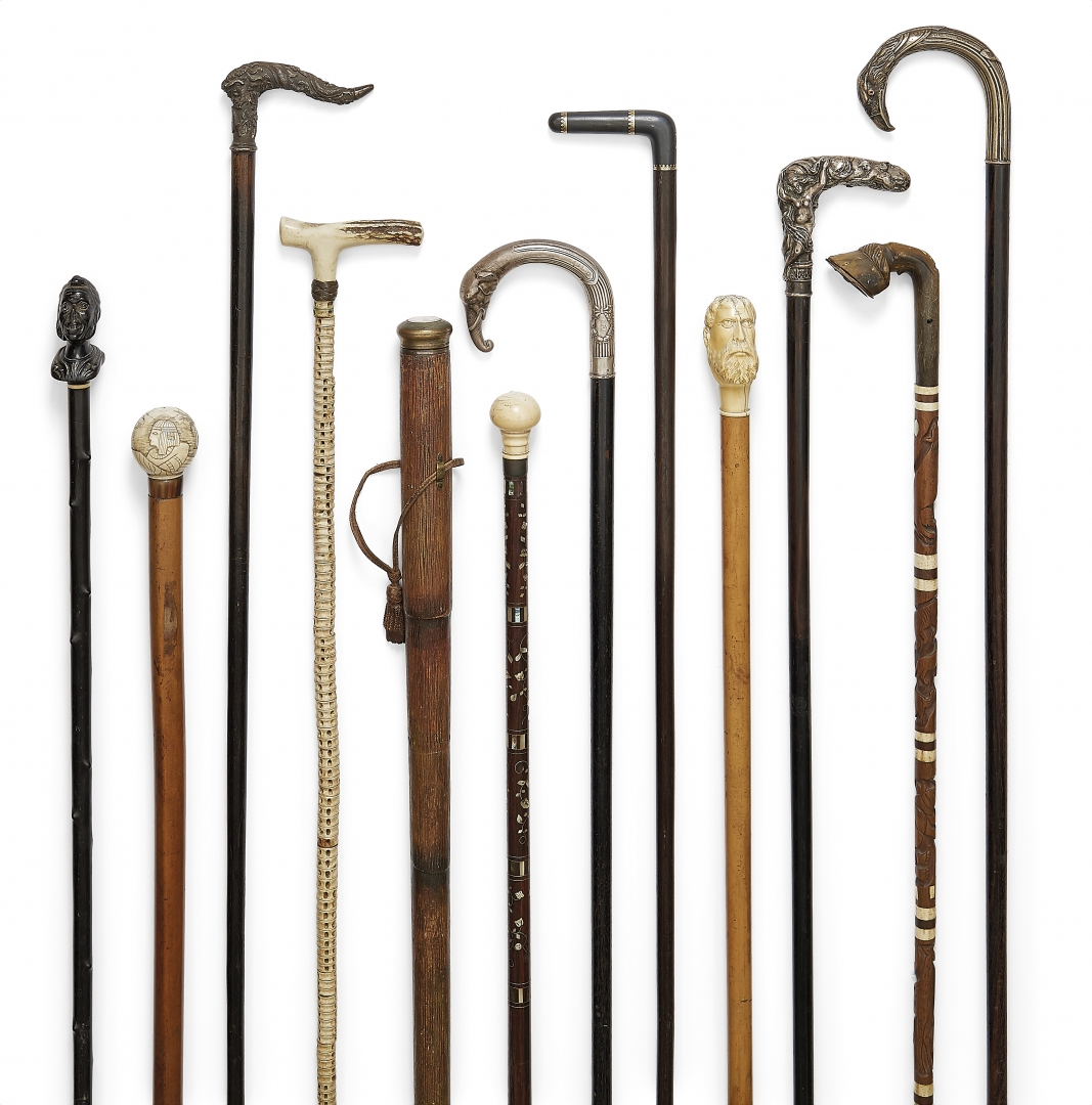 Group of twelve walking sticks 19th-20th Century Group of twelve walking sticks